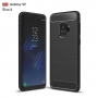 Plastový kryt s brúsenou textúrou pre Samsung Galaxy S9 - čierny