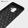 Plastový kryt s brúsenou textúrou pre Samsung Galaxy S9 - čierny