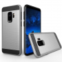 Plastový brúsený kryt pre Samsung Galaxy S9 - strieborný