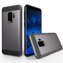 Plastový brúsený kryt pre Samsung Galaxy S9 - sivý