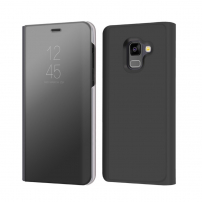 Zrkadlový pokovený kryt pre Samsung Galaxy A8 Plus (2018) - čierny