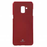 Goospery Jelly plastový kryt pre Samsung Galaxy A8 Plus (2018) - červený