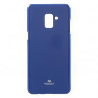Goospery Jelly plastový kryt pre Samsung Galaxy A8 Plus (2018) - modrý
