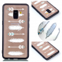 Plastový embosovaný kryt šípy pre Samsung Galaxy A8 (2018) - transparentný