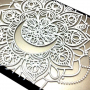 Plastový embosovaný kryt mandala pre Samsung Galaxy A8 (2018) - transparentný