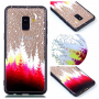 Plastový embosovaný kryt les pre Samsung Galaxy A8 (2018) - transparentný