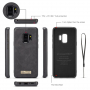 Caseme 2v1 peňaženkové puzdro pre Samsung Galaxy S9 - čierne