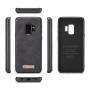 Caseme 2v1 peňaženkové puzdro pre Samsung Galaxy S9 - čierne