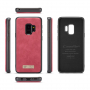 Caseme 2v1 peňaženkové puzdro pre Samsung Galaxy S9 - červené