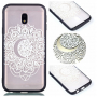 Plastový embosovaný kryt mandala pre Samsung Galaxy J5 (2017) - transparentný