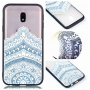 Plastový embosovaný kryt lotus pre Samsung Galaxy J5 (2017) - transparentný