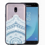 Plastový embosovaný kryt lotus pre Samsung Galaxy J5 (2017) - transparentný