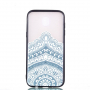 Plastový embosovaný kryt lotus pre Samsung Galaxy J5 (2017) - transparentný