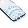 Plastový embosovaný kryt lotus pre Samsung Galaxy J5 (2017) - transparentný