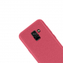 Nxe Plastový trblietavý kryt pre Samsung Galaxy A8 (2018) - červený