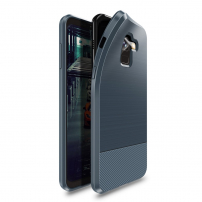 Dux Ducis S kryt s brúsenou textúrou pre Samsung Galaxy A8 (2018) - modrý