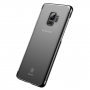 Baseus Glitter číry kryt s rámčekom pre Samsung Galaxy S9 - čierny