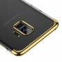 Baseus Glitter číry kryt s rámčekom pre Samsung Galaxy S9 - zlatý