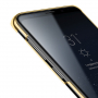 Baseus Glitter číry kryt s rámčekom pre Samsung Galaxy S9 - zlatý