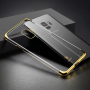 Baseus Glitter číry kryt s rámčekom pre Samsung Galaxy S9 - zlatý