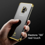 Baseus Glitter číry kryt s rámčekom pre Samsung Galaxy S9 - zlatý