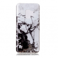 Plastový kryt mramor pre Samsung Galaxy S9 - čiernobiely