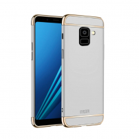 Mofi Plastový kryt pre Samsung Galaxy A8 (2018) - strieborný