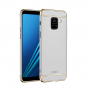 Mofi Plastový kryt pre Samsung Galaxy A8 Plus (2018) - strieborný