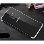 Sulada Plastový číry kryt s rámčekom pre Samsung Galaxy S9 - strieborný