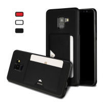 Dux Ducis Pocard kožený kryt pre Samsung Galaxy A8 (2018) - čierny