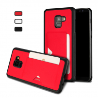 Dux Ducis Pocard kožený kryt pre Samsung Galaxy A8 (2018) - červený