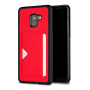 Dux Ducis Pocard kožený kryt pre Samsung Galaxy A8 (2018) - červený