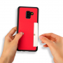 Dux Ducis Pocard kožený kryt pre Samsung Galaxy A8 (2018) - červený