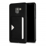 Dux Ducis Pocard kožený kryt pre Samsung Galaxy A8 Plus (2018) - čierny