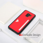 Dux Ducis Pocard kožený kryt pre Samsung Galaxy A8 Plus (2018) - červený