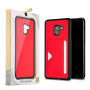 Dux Ducis Pocard kožený kryt pre Samsung Galaxy A8 Plus (2018) - červený