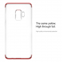 Baseus Armor plastový kryt číry pre Samsung Galaxy S9 - červený
