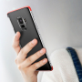Baseus Armor plastový kryt číry pre Samsung Galaxy S9 - červený
