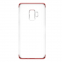 Baseus Armor plastový kryt číry pre Samsung Galaxy S9 - červený
