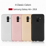 Plastový kryt s textúrou karbónu pre Samsung Galaxy A6 Plus (2018) - čierny