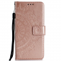 Flipové puzdro s odtlačkom mandala pre Samsung Galaxy A6 Plus (2018) - ružovo-zlaté