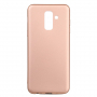 X-Level Plastový matný kryt pre Samsung Galaxy A6 Plus (2018) - zlatý