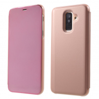 Zrkadlový pokovený kryt pre Samsung Galaxy A6 Plus (2018) - zlatoružový