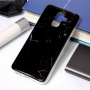 Plastový kryt mramor pre Samsung Galaxy A6 Plus (2018) - čierny