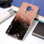 Plastový kryt mramor pre Samsung Galaxy A6 Plus (2018) - hnedočierny