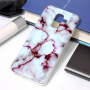 Plastový kryt mramor pre Samsung Galaxy A6 Plus (2018) - červený
