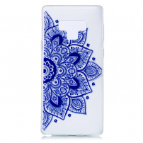 Plastový kryt modrá mandala pre Samsung Galaxy Note 9 - transparentný