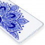 Plastový kryt modrá mandala pre Samsung Galaxy Note 9 - transparentný