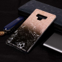 Plastový kryt mramor pre Samsung Galaxy Note 9 - hnedočierny