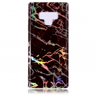 Plastový kryt holografický mramor pre Samsung Galaxy Note 9 - čierny